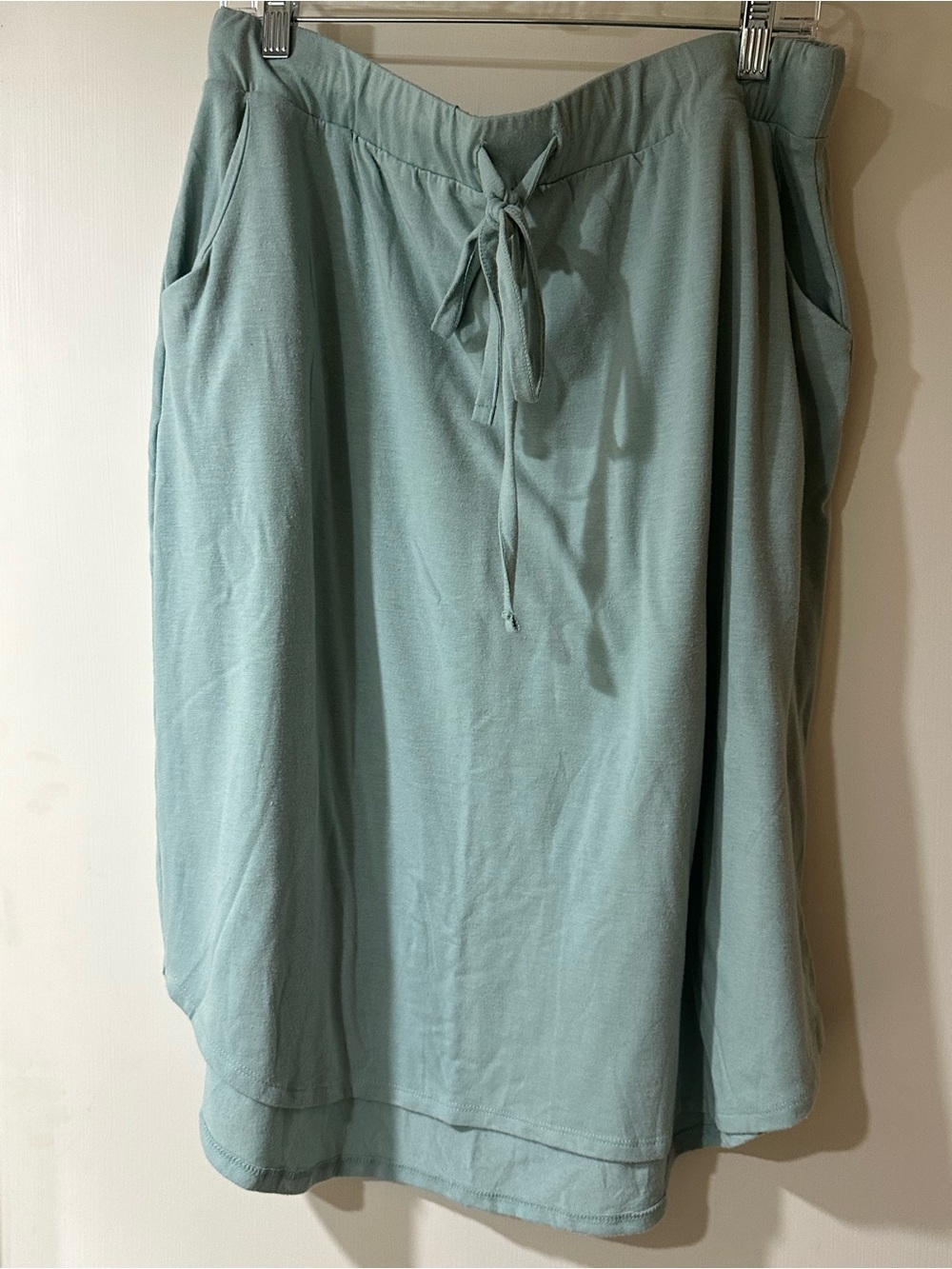 Zenana Outfitters Sage Drawstring Midi Skirt with Pockets